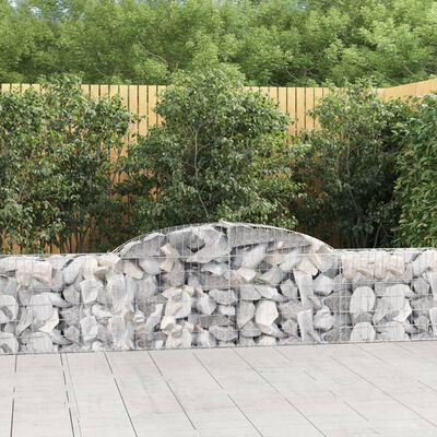 vidaXL Paniers à gabions arqués 17 pcs 300x30x60/80 cm Fer galvanisé