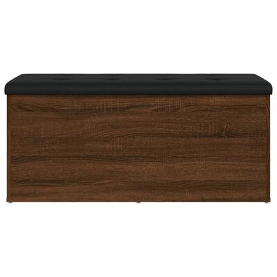 vidaXL Banc de rangement chêne marron 102x42x45 cm bois d'ingénierie