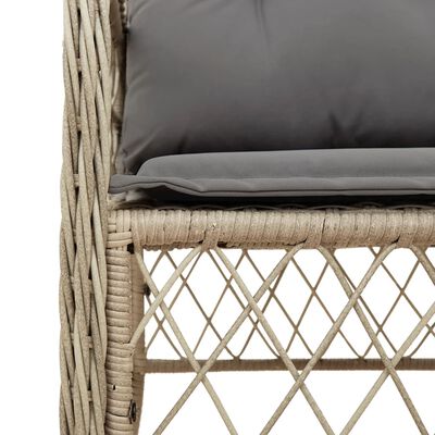 vidaXL Ensemble à manger de jardin et coussins 9 pcs mélange beige