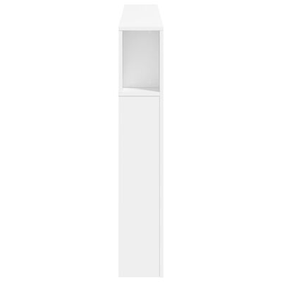 vidaXL Tête de lit à LED blanc 160x18,5x103,5 cm bois d'ingénierie