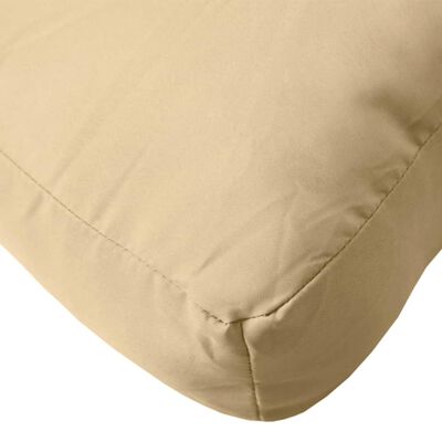 vidaXL Coussins de palette lot de 2 beige mélangé tissu