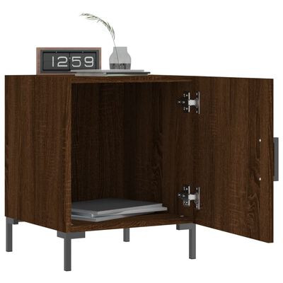 vidaXL Table de chevet chêne marron 40x40x50 cm bois d’ingénierie