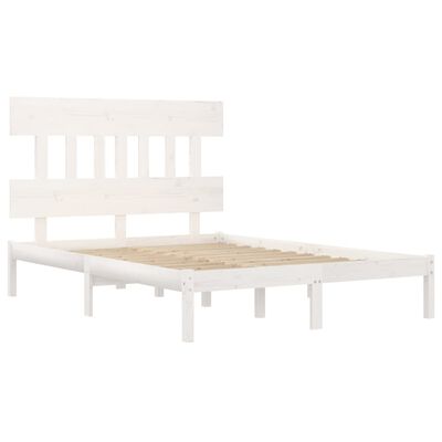 vidaXL Cadre de lit sans matelas blanc 120x190 cm bois massif