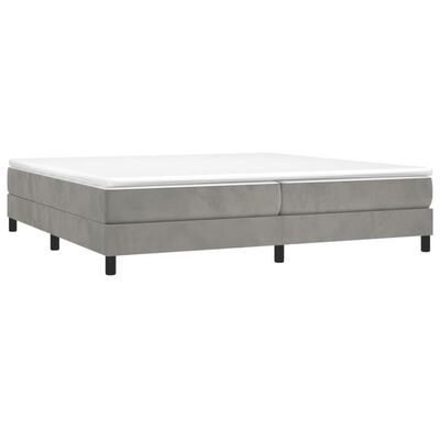 vidaXL Sommier à lattes de lit et matelas Gris clair 200x200cm Velours