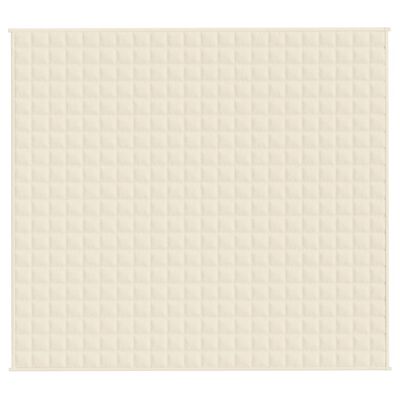 vidaXL Couverture lestée Crème clair 200x230 cm 9 kg Tissu