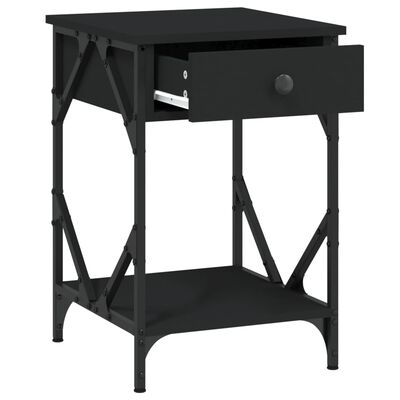 vidaXL Tables de chevet 2 pcs noir 40x42x60 cm bois d'ingénierie