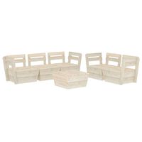 vidaXL Salon de jardin palette 6 pcs Bois d'épicéa imprégné