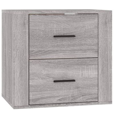 vidaXL Table de chevet murale Sonoma gris 50x36x47 cm