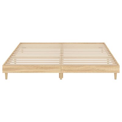 vidaXL Cadre de lit chêne sonoma 180x200 cm bois d'ingénierie