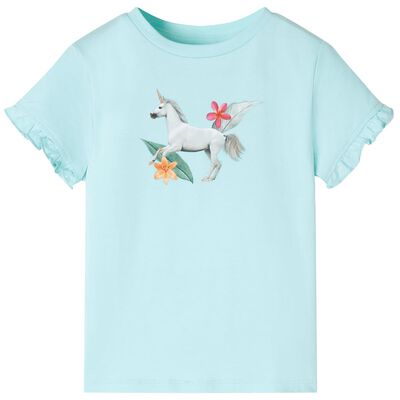 T-shirt enfants à manches courtes aqua clair 104