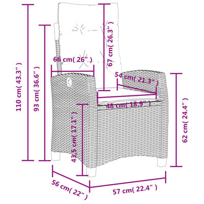 vidaXL Ensemble à manger de jardin coussins 5pcs Noir Résine tressée