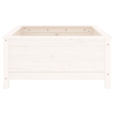 vidaXL Jardinière blanc 82,5x82,5x39 cm bois massif de pin