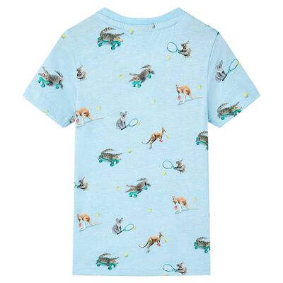 T-shirt pour enfants mélange bleu clair 140