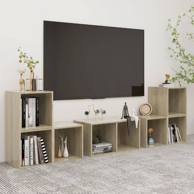 vidaXL Ensemble de meubles TV 6 pcs Chêne sonoma Bois d'ingénierie