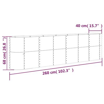 vidaXL Lit surélevé de jardin Acier enduit de poudre Anthracite