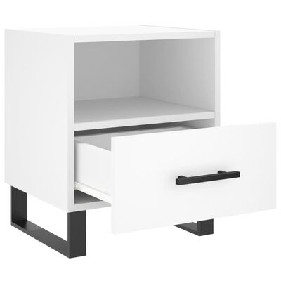 vidaXL Tables de chevet 2 pcs blanc 40x35x47,5 cm bois d’ingénierie