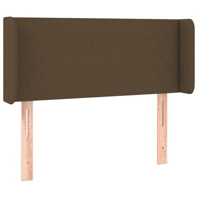 vidaXL Tête de lit à LED Marron foncé 103x16x78/88 cm Tissu