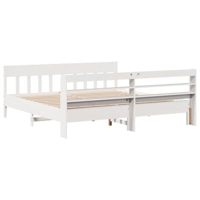 vidaXL Cadre de lit sans matelas blanc 180x200 cm bois massif de pin