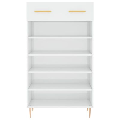 vidaXL Armoire à chaussure Blanc brillant 60x35x105 cm Bois ingénierie