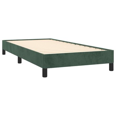 vidaXL Cadre de lit sans matelas vert foncé 90x190 cm velours