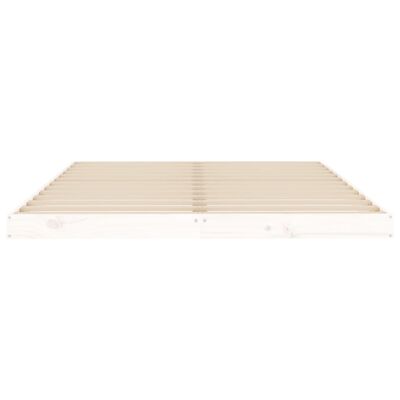 vidaXL Cadre de lit blanc 140x190 cm bois de pin massif