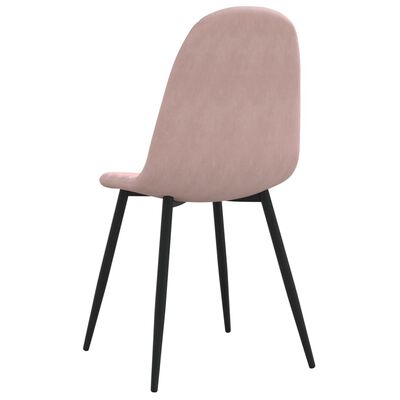 vidaXL Chaises à manger lot de 6 rose velours