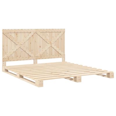 vidaXL Cadre de lit sans matelas avec tête de lit 200x200 cm