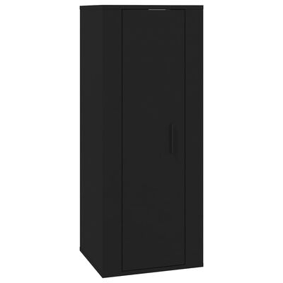 vidaXL Ensemble de meubles TV 4 pcs Noir Bois d'ingénierie