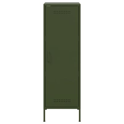 vidaXL Buffet vert olive 36x39x113 cm acier