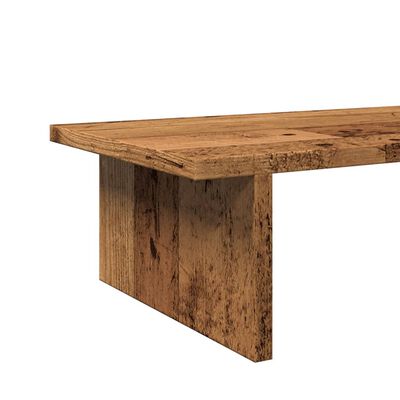 vidaXL Support de moniteur vieux bois 100x27x15 cm bois d'ingénierie