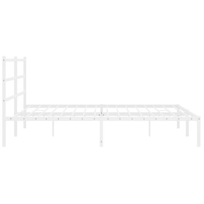 vidaXL Cadre de lit métal sans matelas et tête de lit blanc 193x203 cm