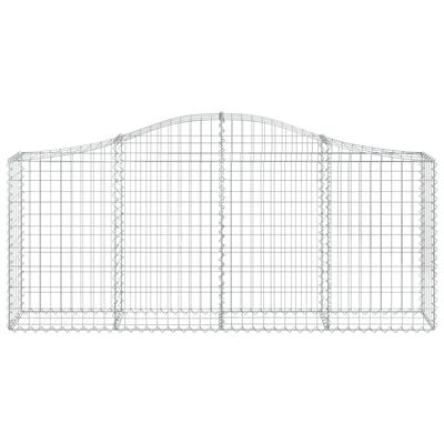 vidaXL Paniers à gabions arqués 7 pcs 200x30x80/100 cm Fer galvanisé