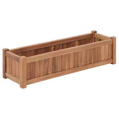 vidaXL Lit surélevé 100x30x25 cm Bois de teck solide