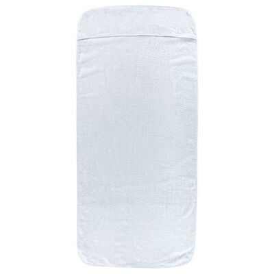 vidaXL Serviettes de plage 2 pcs blanc 60x135 cm tissu 400 GSM