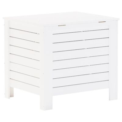 vidaXL Boîte de rangement avec couvercle RANA blanc bois massif de pin