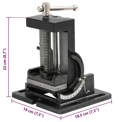 vidaXL Étau inclinable de perceuse à pression manuelle 110 mm