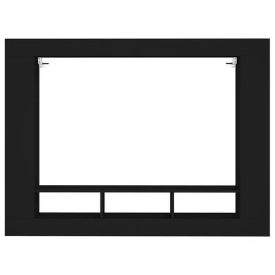 vidaXL Meuble TV noir 152x22x113 cm bois d'ingénierie