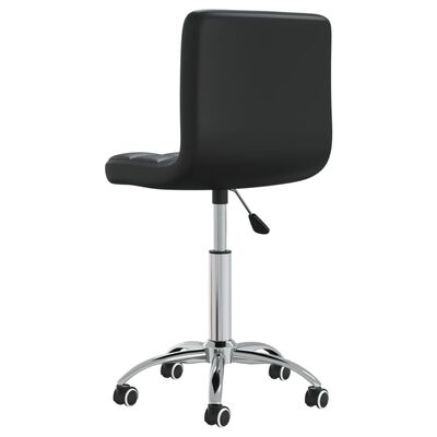 vidaXL Chaise pivotante de salle à manger Noir Similicuir