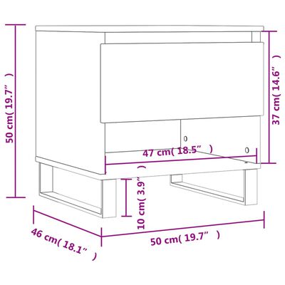 vidaXL Tables basses 2 pcs blanc 50x46x50 cm bois d'ingénierie