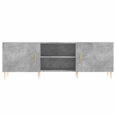 vidaXL Meuble TV gris béton 150x30x50 cm bois d'ingénierie