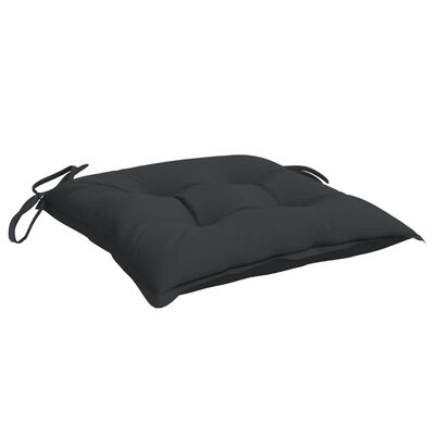 vidaXL Coussins de chaise lot de 6 noir 50x50x7 cm tissu oxford