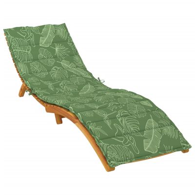 vidaXL Coussin de chaise longue motif de feuilles tissu oxford