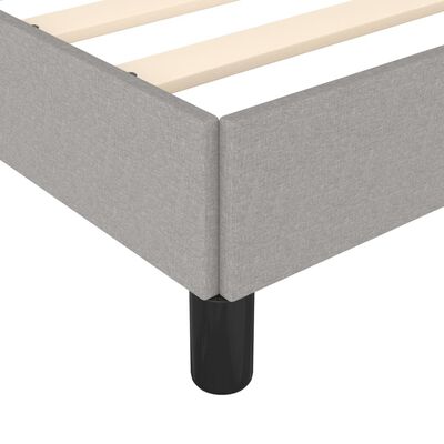 vidaXL Cadre de lit sans matelas gris clair 200x200 cm tissu