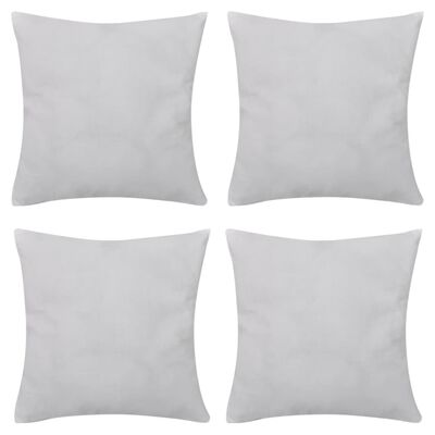 vidaXL Housses de coussin 4 pcs Coton Blanc 50x50 cm