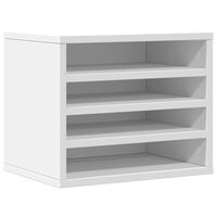 vidaXL Organisateur de bureau blanc 36x26x29,5 cm bois d'ingénierie