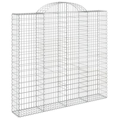 vidaXL Paniers à gabions arqués 9 pcs 200x50x180/200 cm Fer galvanisé