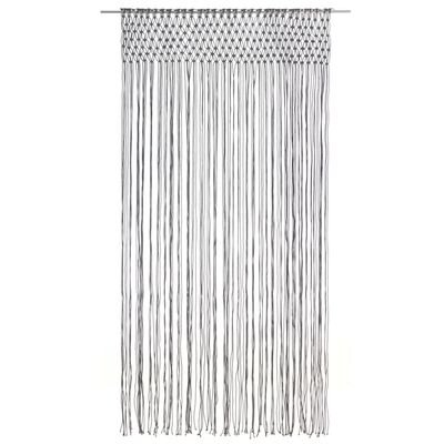 vidaXL Rideau en macramé Anthracite 140x240 cm Coton