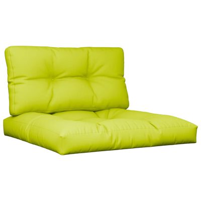 vidaXL Coussins de palette lot de 2 vert vif tissu