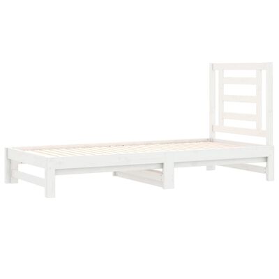 vidaXL Lit coulissant sans matelas blanc 2x(90x190) cm