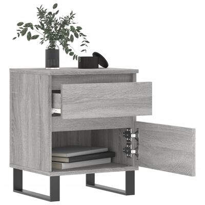 vidaXL Tables de chevet 2 pcs sonoma gris 40x35x50 cm bois ingénierie